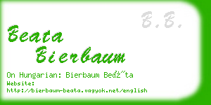 beata bierbaum business card